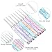 8 Pcs Inline Crochet Hooks Colorful Plastic Crochet Hooks See-Through Ergonomic Crocheting Needles for Chunky Yarn Scarves Hat Blankets Shawl Size 2.5mm-6mm