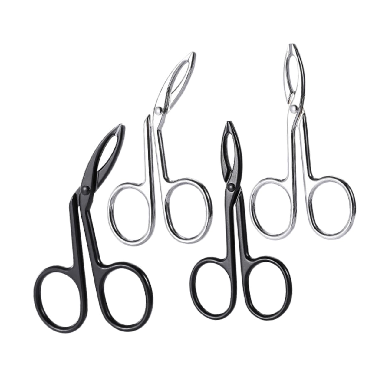 VICASKY 4 Set Pinzettper Sopracciglia Acciaio Inossidabile Pinzettper Sopracciglia Con Design E Dritto Strumenti Portatili Per Donne Per Rimuovere 4 Pezzi*4