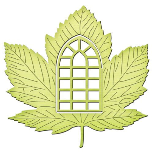 Spellbinder Paper Arts - Producto para Repujado, diseño Hoja y Ventana, Color Dorado