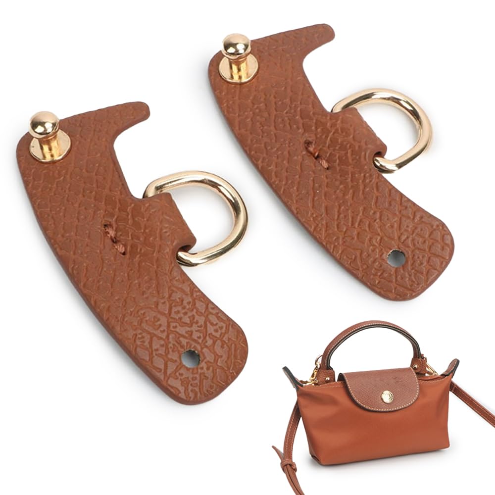 Pack of 2 Bag Buckle for Leather Straps, Punch-Free Closure Bag Accessories for Homemade Replacement Shoulder Bag with Leather Carry Handle, Adjustable Bag Strap