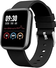 mi Smart Watch for Kids Boys Men Women Girls ID116 Plus 2025 Waterproof Fitness Band for Android iOS – Sports Tracker, Sleep & Heart Rate Monitor – Black