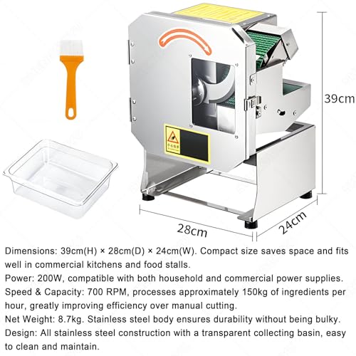Cortadora eléctrica compacta para vegetales 200W miniatura 2