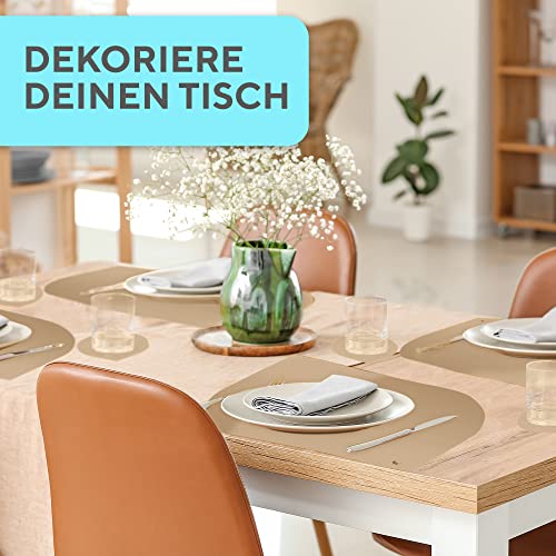 Blackwhite Store Tischsets Abwaschbar Wasserdicht PU Kunstleder Platzset Abwischbar Lederoptik Dunkelrot 4er-Set 2 Ecken… - Image 5