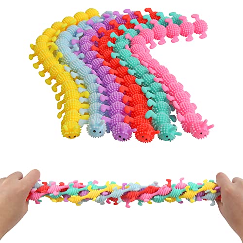 VEYLIN Stretchy Fidget Toys, 6 Pack Sensory Fidget Stress Relief String Toy for Children Adults
