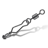 20 Pack Fishing Speed Clips with Barrel Swivel, Stainless Steel Lure Quick Clips Snap Swivels Freshwater