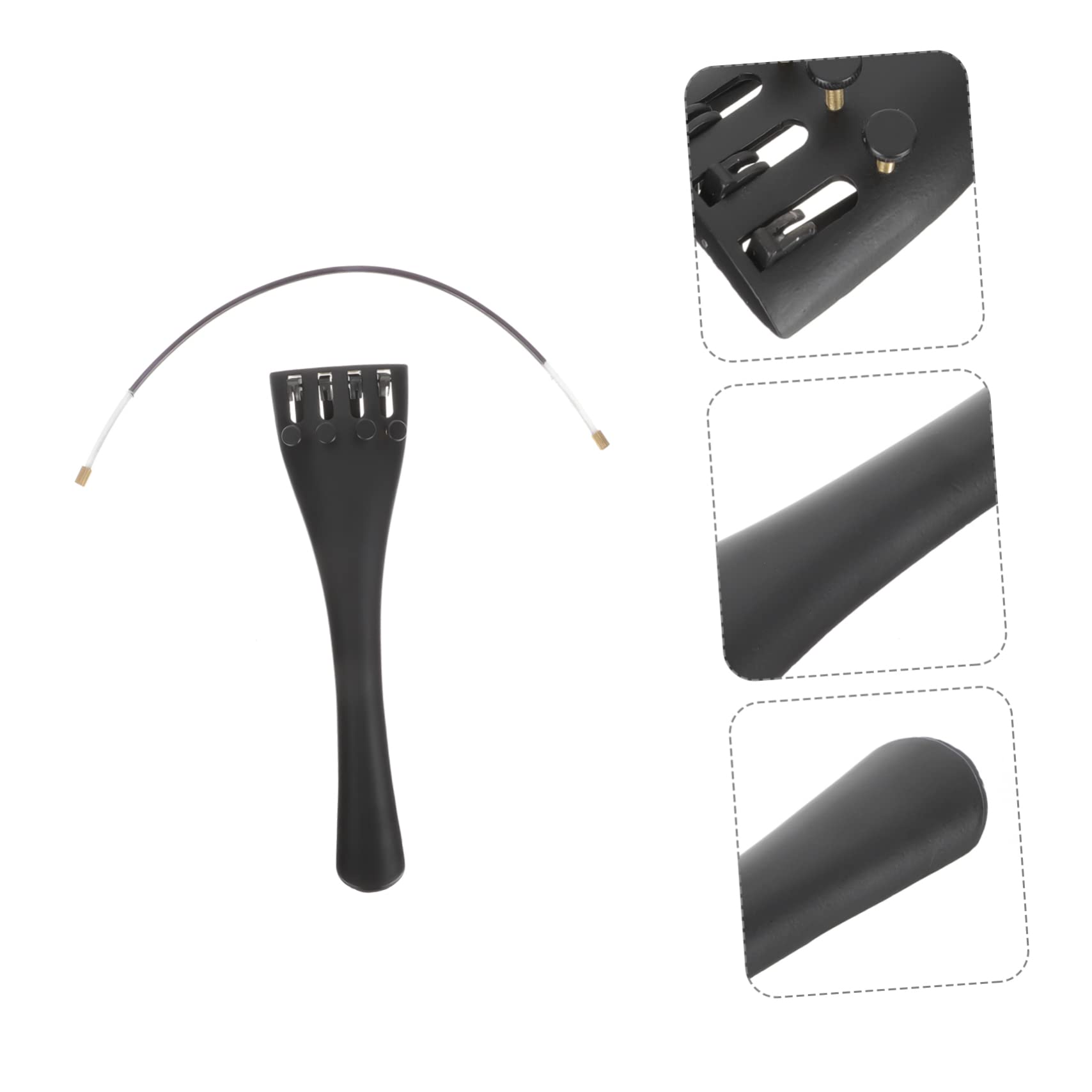 BESPORTBLE 1set Violin String Board Cello for Instrument Accessory Tailpiece with Black Aluminum Alloy