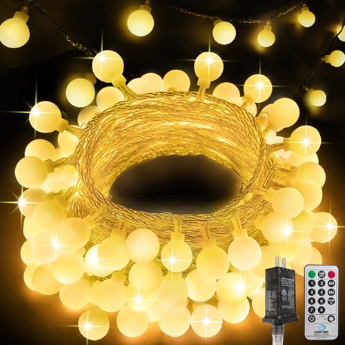 300LED Globe String Lights Indoor Outdoor for Bedroom, 108ft Warm