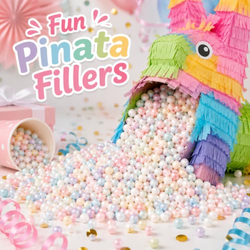 Image of Wanna Party Multicolour Mini Foam Balls Pack, Pastel Foam Beads for Pinata Fillers, Goodie Bags, Return Gifts, Slime Making, Art & Craft Projects and Gift Packing