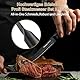 Ruffulon Steakmesser Set 2 teilig, Hochwertige Steakmesserset,Steak Messer Set mit Wellenschliff,Vollständig Edelstahl Küchenmesser Set,Scharfe Steakbesteck Messer,Schwarzes