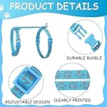 2 Pack Reflective Cat Harness and Leash Breakaway Cat Collars with Bells Escape Proof Cat Kitten Harness Adjustable for Small Medium Cats, Blue - Image 3