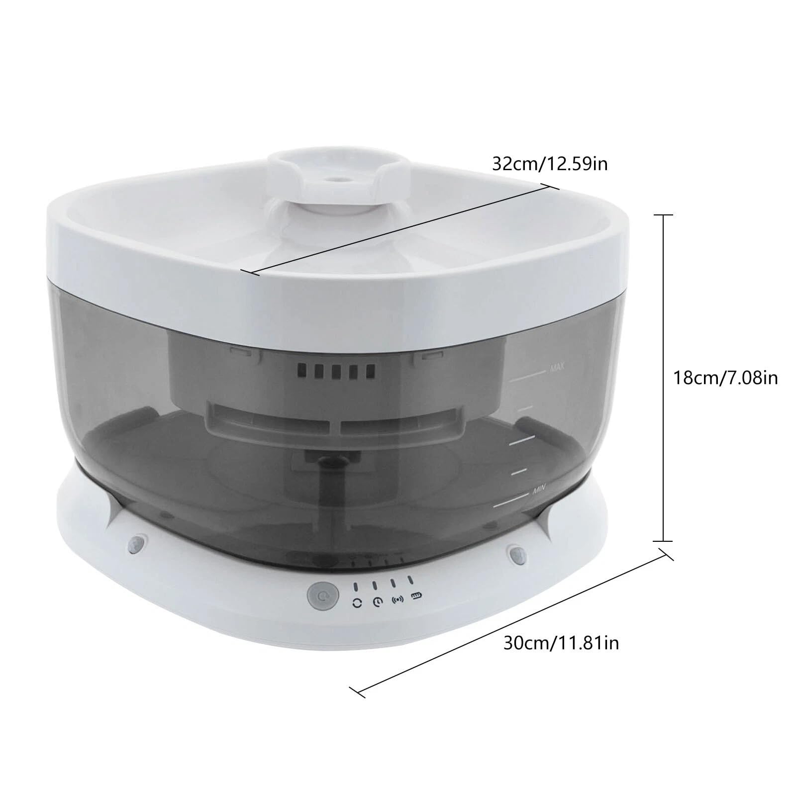 Fuente para gatos de 7 l, silenciosa, para gatos, 25 días, duración de la batería, dispensador de agua para perros, fuente de agua para cocina, dormitorio, balcón
