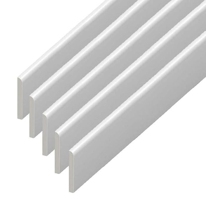 Buy UPVC Plastic Trim 95mm x 1m x 5 Pack White Architrave Skirting
