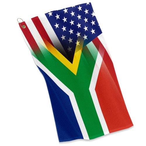 ExpressItBest Golf/Sports Towel - Flag of South Africa & USA - African