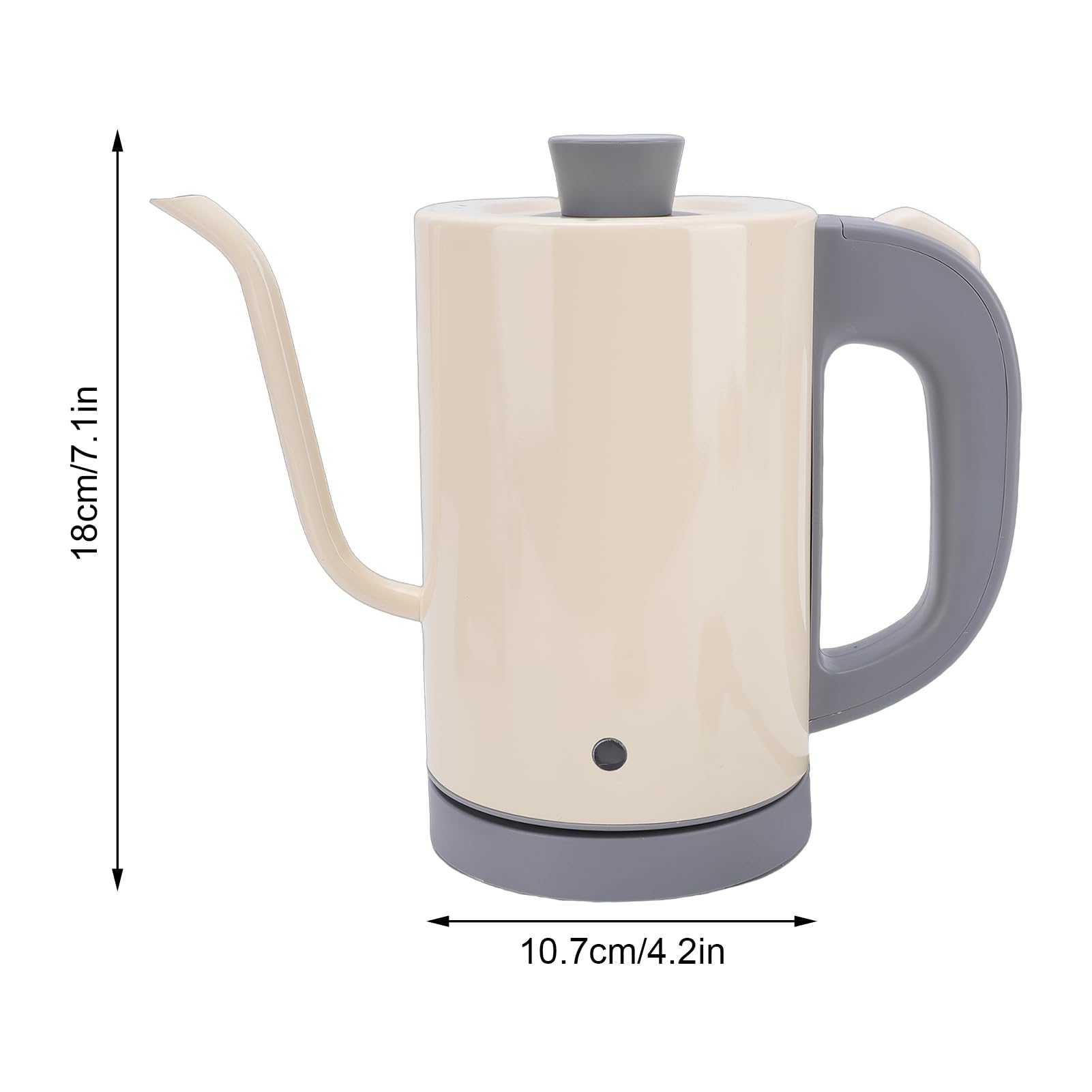 Fockety Hervidor Eléctrico con Cuello de Cisne, Hervidor de Agua de Acero Inoxidable de 800 Ml, de té de 600 W con Control Preciso de Temperatura y Mango Ergonómico para café (Enchufe europeo 220V)