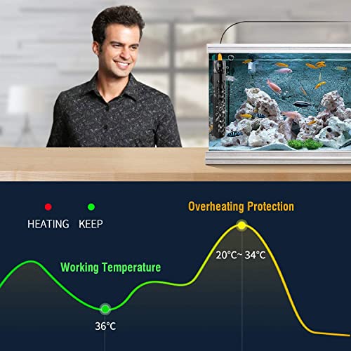 BOEESPAT Aquarium Heater 100W Fish Tank Heater with Anti Scald Protector and Aquarium Thermometer, Fully Submersible… - Image 6
