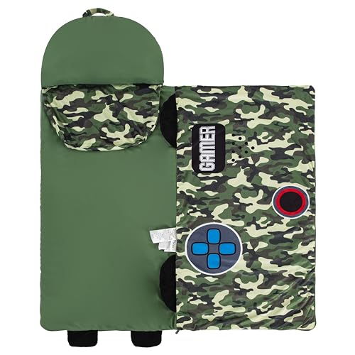 Image of Kid's Nap Buddies Character Preschool Nap Mat, Toddler Sleeping Bag with Pillow for Daycare, Ages 3+