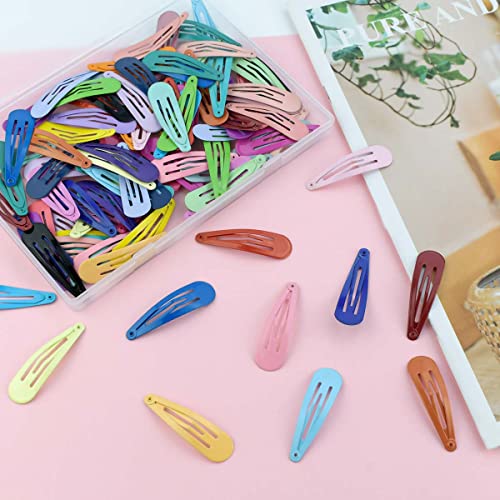 Yuntop 100 Pcs Girls Snap Hair Clips Colorful Hair Clips Barrettes 2 Inch No Slip Metal Barrettes In 33 Candy Color Glossy Hair Accessories For Girls Women Teens Toddlers Ladies thumb #4