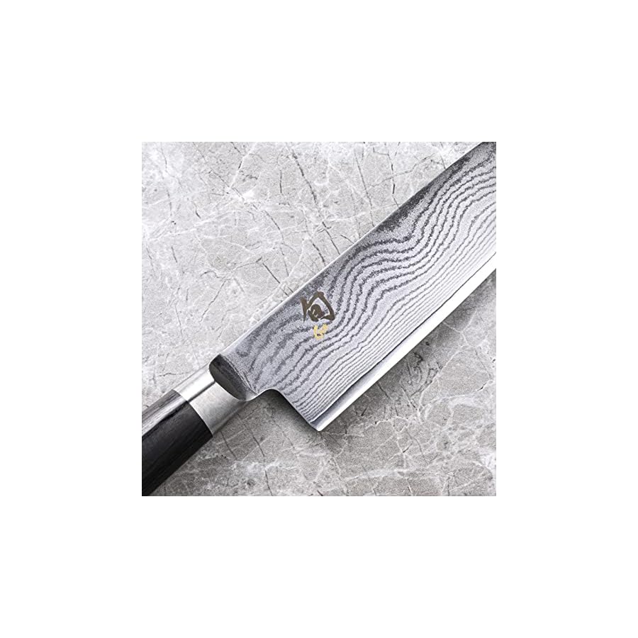 Shun Classic 7 inch Santoku Knife, Handcrafted in Japan, DM0702