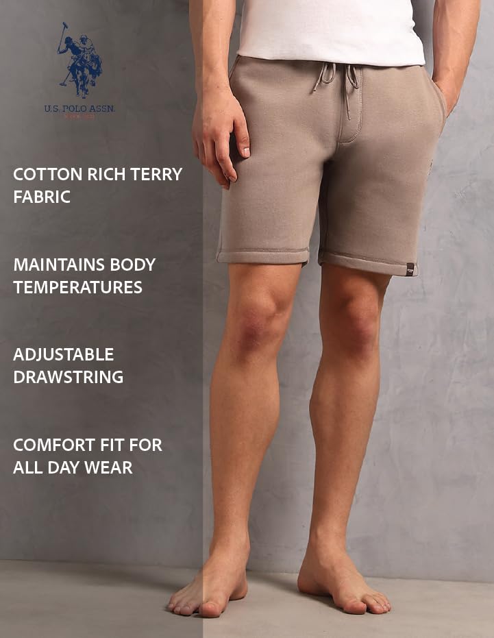 Image of U.S. Polo ASSN. Men's OES10 Cotton Terry Lounge Shorts