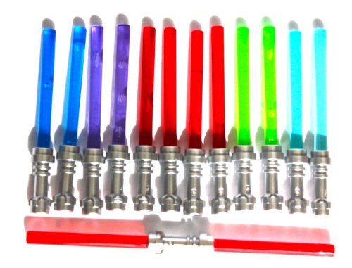 LEGO Star Wars Lightsaber with Metallic Hilts, 2-Inch, Set of 13