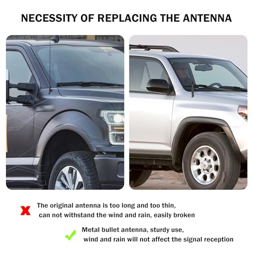 Junecarp JUNECARP-TIAN XIAN 1102 Car Bullet Antenna With 9Pcs Screws,Carbon Fiber Antenna Topper Automotive Exterior Accessories Compatible thumb #4