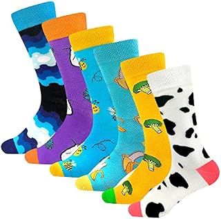 Funny socks for women calf fun dress socks colorful crazy novelty fancy sock cotton Packs