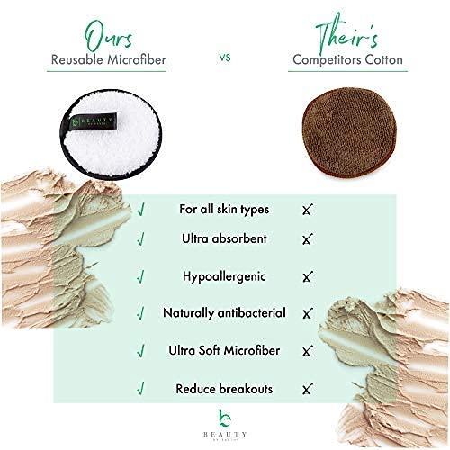 Face Makeup Remover Pads -5 Reusable Makeup Remover Pads, Makeup Remover Cloth, Makeup Eraser Cloth, Make Up Removers Cleansing Pads Face Pads, Make Up Eraser, Reusable Face Pads Rounds, Makeup Pads