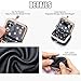 Genuine Cow Leather Mini Jewelry Box & Coin Purse for Women, Travel Jewelry Case with Kiss Lock, Holds Earrings, Rings, Necklace, Bracelet, Coins (Green)