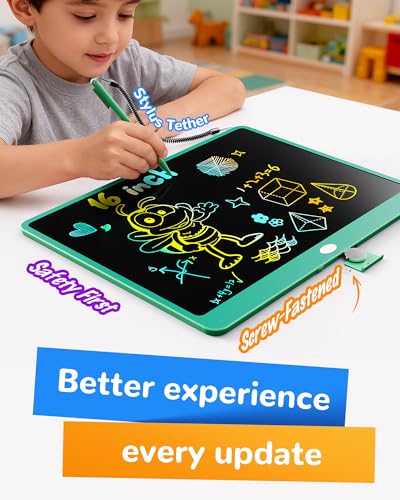 Image of KOKODI LCD Writing Tablet, 16 Inch Colorful Toddler Doodle Board Drawing Tablet, Erasable Reusable Electronic Drawing Pads, Educational and Learning Toy for 3-6 Years Old Boy and Girls(Green)