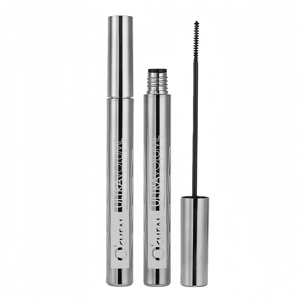 Black Mascara with Small Brush for Lower/Fine Lashes, Thicker, No Flaking, Smudge-Proof and Waterproof, Natural
