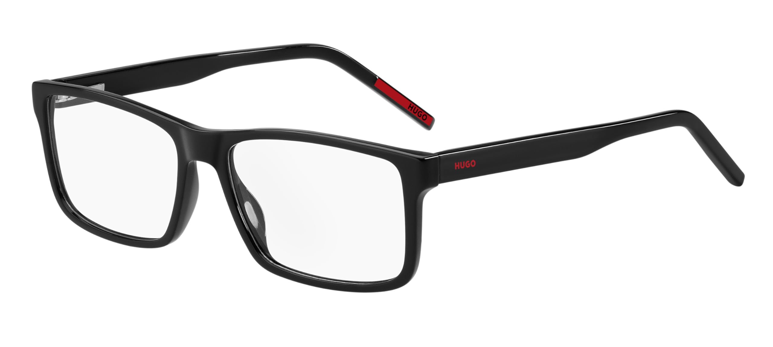 Hugo HG 1262 Herren-Brille inkl. Gläser Vollrand Quadratisch Acetat-Gestell 55/16/145, schwarz