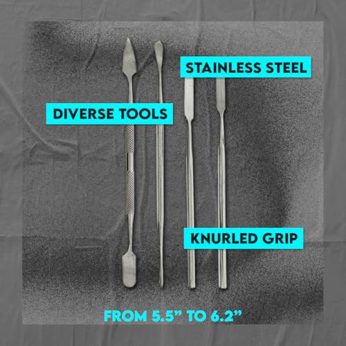 SE 4-Piece Stainless Steel Spatula Set - Versatile Tools for Electronics, Jewelry, Clay, and Craft Projects - DD301 - Image 3