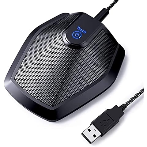 TONOR USB Conference Microphone, Omnidirectional Boundary Condenser PC Microphones for Conference Meeting Plug & Play with Mute Buttom Compatible with Mac OS X and Windows Cover