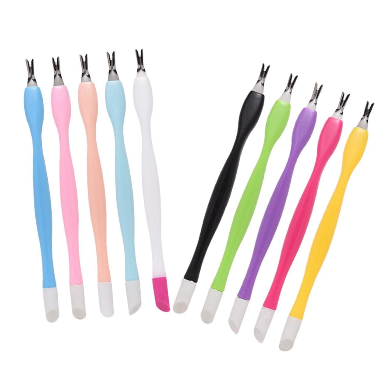 BIUDECO Essential Nail Tools 15pcs Set Including Cuticle Trimmer Nail Art Tool Polish Remover Pen Forks Scissors Random Color