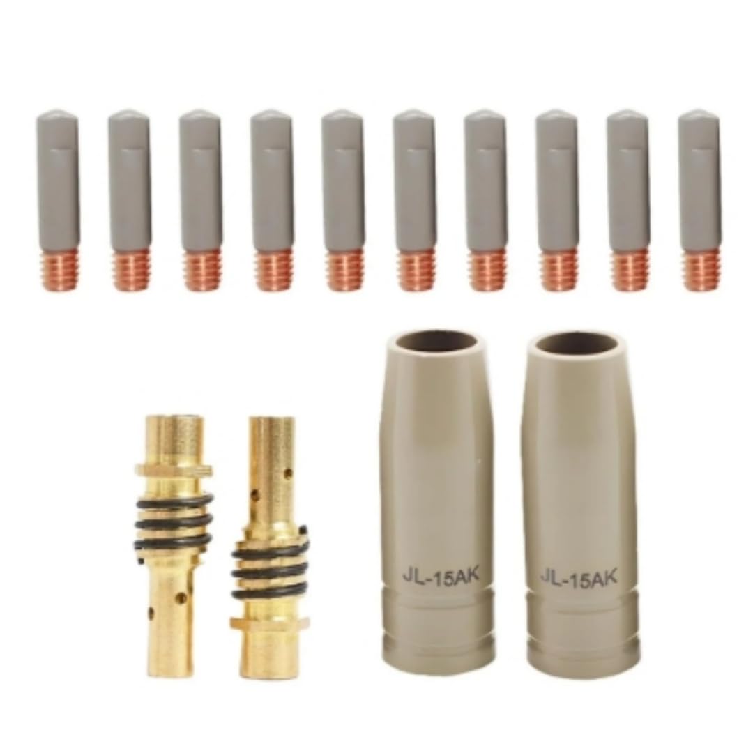 3Pcs/14Pcs/ 24Pcs 15AK Coating Protection Nozzle Tips Non-stick Welding Slag European Airless Gas Protection Gun Machine Protective Sleeve 0.6/0.8/0.9/1.0/1.2mm QIANGHAN (3Pcs, 0.8mm)