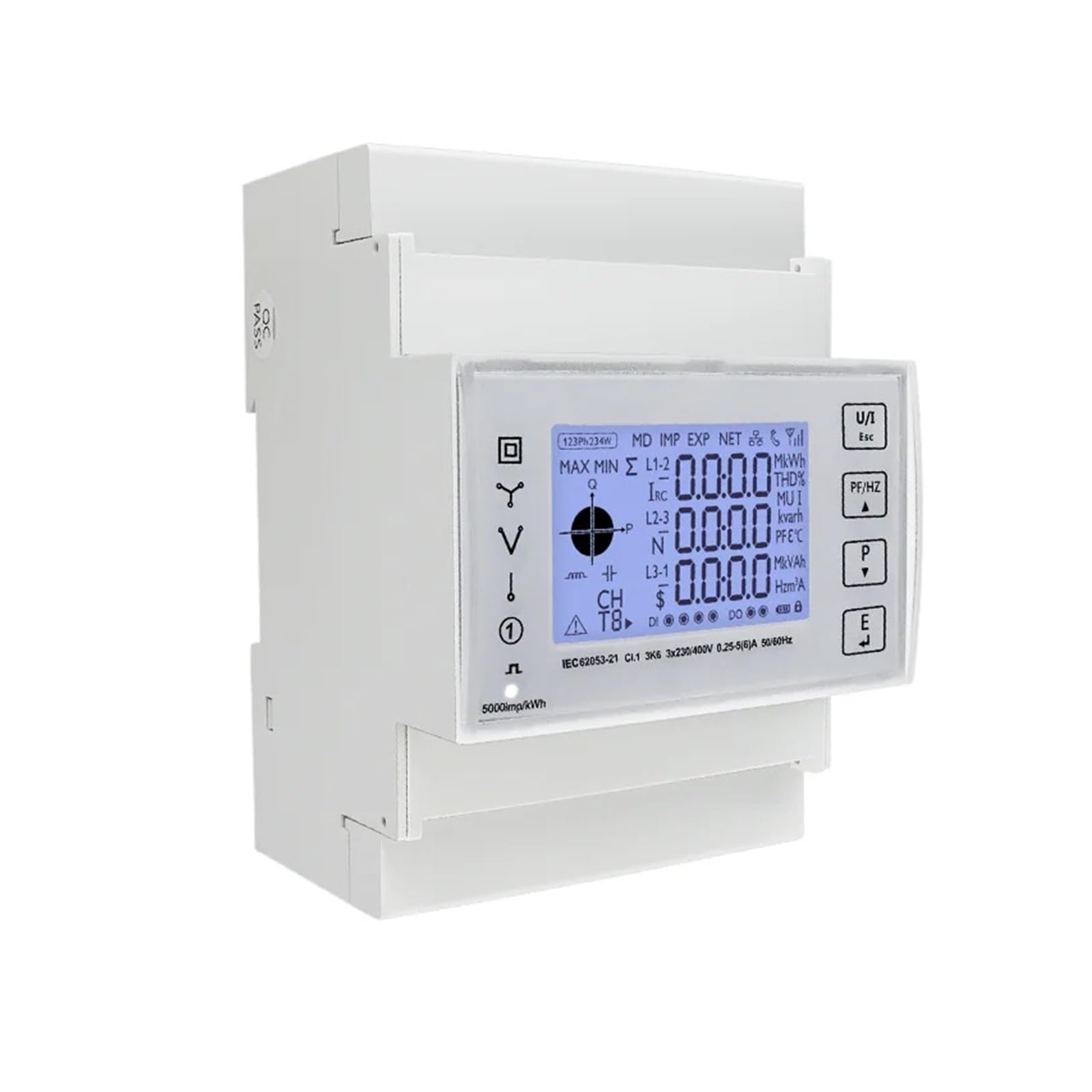 Licznik prądu TAC4321CT trójfazowy wielofunkcyjny licznik energii z przekładnikiem prądowym KCT16 230/400 VAC (z 3 szt. KCT16 100A)