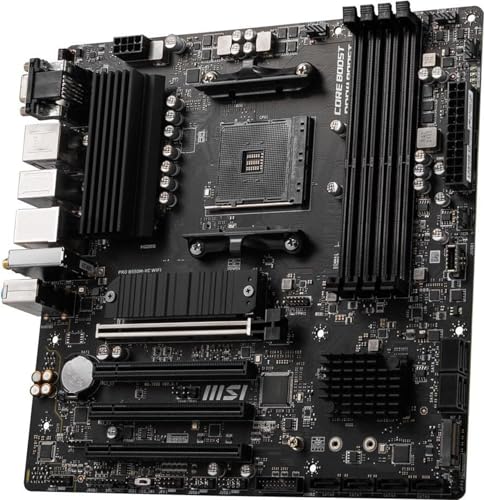 Image of Micro Center AMD 5500 Processor with MSI PRO B550M-VC WiFi Pro Motherboard | CPU Motherboard Combo, AM4, DDR4, PCIe 4.0, M.2, Type C, Wi-Fi 6E, Bluetooth 5.2, Micro ATX