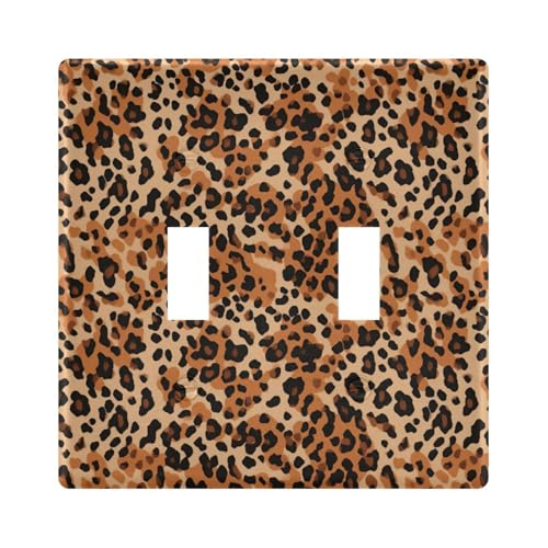 UMIRIKO Leopard Light Switch Cover Plate Covers Decorative Double Toggle Home Decor 202a8533