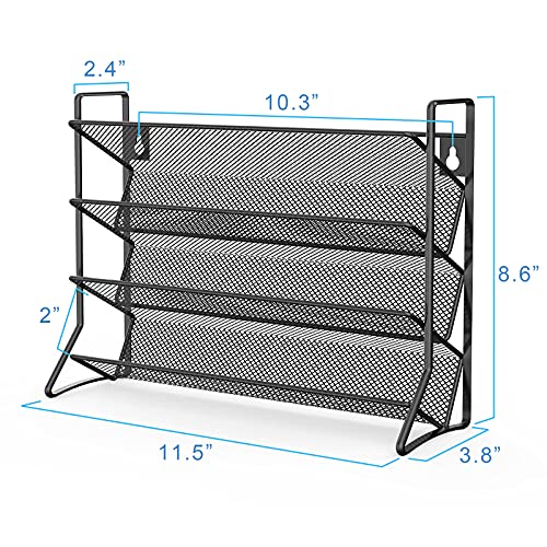 Fuleadture 3-Tier Spice Rack Free Standing, Counter Spice Organiser, Metal Seasoning Bottle Organizer for Kitchen, Countertop, Cupboard, Pantry - 2Pcs, Black - Cosy Home Interiors Fuleadture 3-Tier Spice Rack Free Standing, Counter Spice Organiser, Metal Seasoning Bottle Organizer for Kitchen, Countertop, Cupboard, Pantry - 2Pcs, Black - Image 2