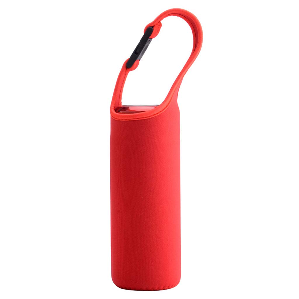 Q-XIAOKEAI,Professional Heat Insulation Water Bottle Cover Case Portable Insulator Sleeve Bag Pouch Outdoor Carrier Red
