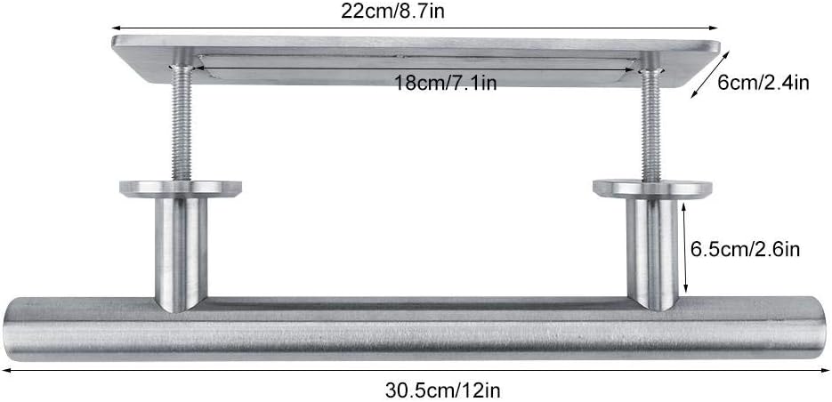 Free Shipping 🛒 Barn Door Handle Pull Metal Flush Hardware Set Anti-Deformation for Comfortable Hand Grip(Silver)