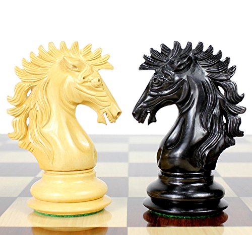 House of Chess - Ebony/Boxwood Chess Pieces Encore Staunton 4.5" + 2 Extra Queens + Wooden Storage Box House of Chess - Ebony/Boxwood Chess Pieces Encore Staunton 4.5" + 2 Extra Queens + Wooden Storage Box
