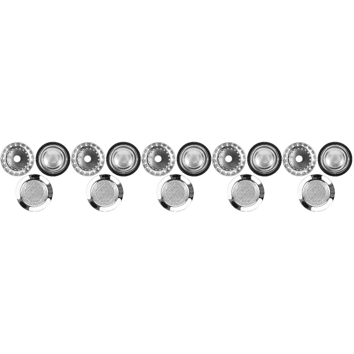 NUOBESTY 5 Juegos Enchufe De Sello De Agua para Lavavajillas Sumideros Filtrar Colador Drenar Accesorios Fregadero Escurreplatos Plata Acero Inoxidable