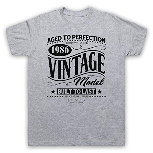 T-shirt 1986 Vintage pour hommes : modèle retro date de naissance My Icon Art Clothing