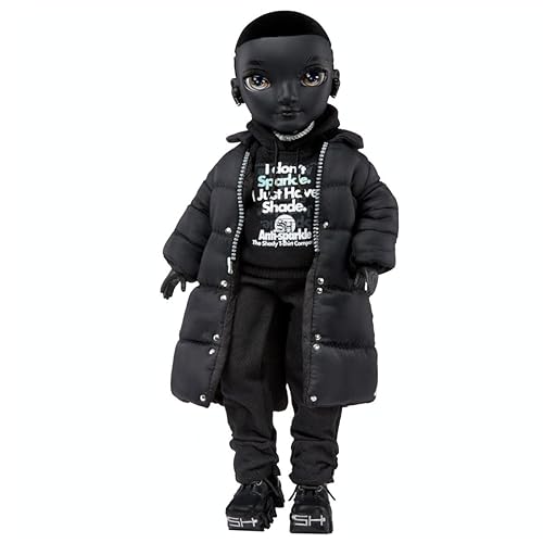 Muñeca de moda Rainbow High Shadow High Rexx McQueen - Color negro. Muñeca de moda con atuendo elegante y más de 10 accesorios de juego coloridos. Gran regalo para niños de 4 a 12 años y coleccionistas