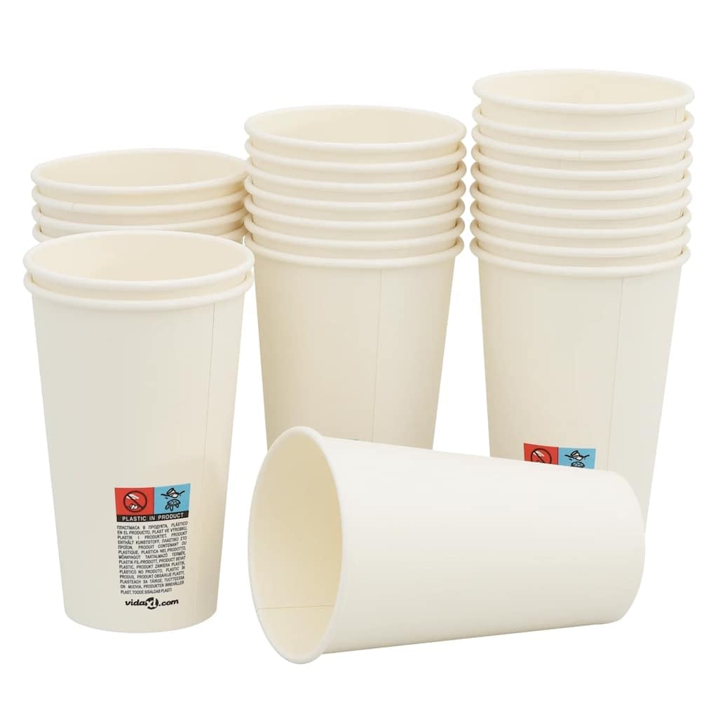 Tazze da caffè in carta 1000 pezzi 16oz 400ml Bianco Bicchieri usa e getta Tazza per caffè, Cureaux ed eventi