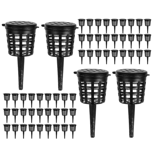 Abaodam Panier à Engrais pour Bonsaï en Plastique avec Couvercle Lot de 180 Paniers Porteurs d'Engrais pour Aquarium Bassin et Plantes Aquatiques – Dosage Précis et Étanchéité pour Une