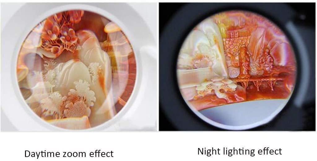 Schreibtischlupe mit LED-Lichtclip, Schreibtischlupe mit Lichtlinse, 5 x 8 x 10 x 15 x 20 x Größere Beleuchtung, geeignet zum Lesen von Zeitungen, Büchern und Karten, Münzen und Schmuck