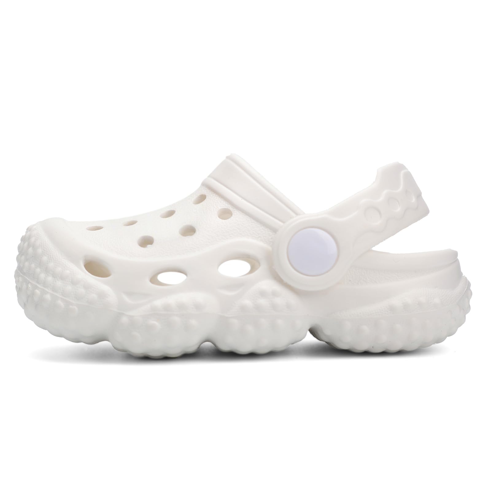 INMINPIN Baby Clogs Garden Shoes Newborn Infant Lightweight Breathable Beach Pool Sandals Non-Slip Baby Boys Girls Water Shower Summer Shoes Splay Naturally, White, 12-15 Months Infant