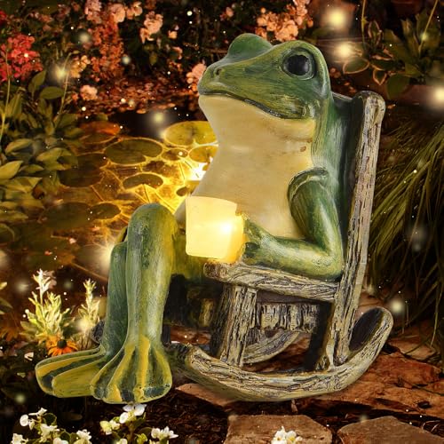 Vmxlso Deko Frosch Für Draußen, Solar Frosch Gartendeko, Frosch Deko...
